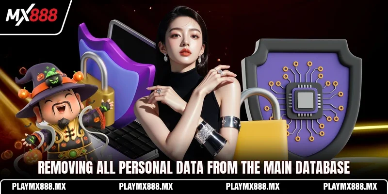 Removing all personal data from the main database